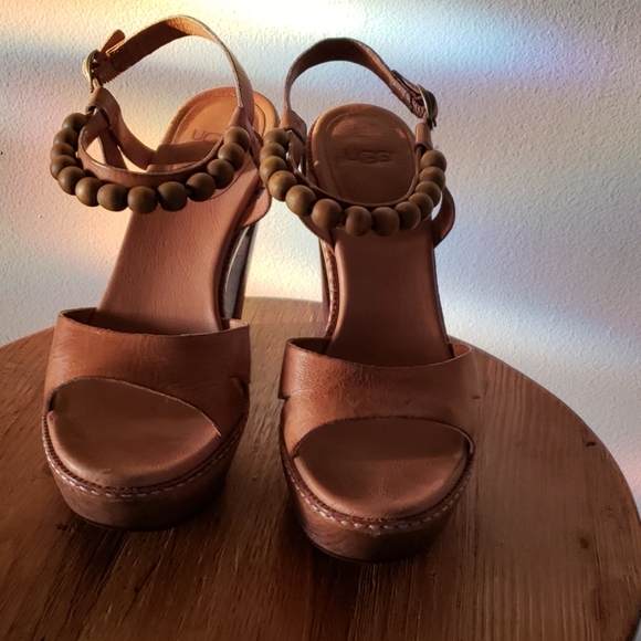 Leather Ugg platform sandals - Picture 4 of 5